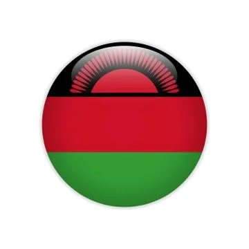 Malawi flag on button Stock Illustration