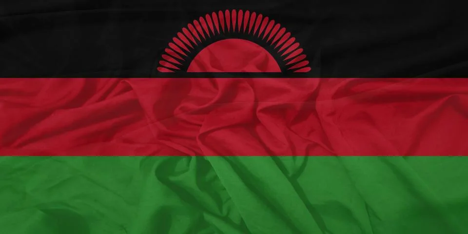 Malawi  Flag floating wind wave Stock Photos