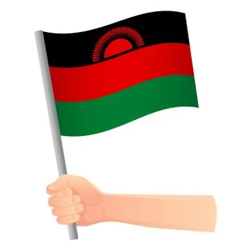 Malawi flag in hand Stock Illustration