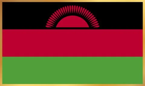 Malawi Flag Illustration Stock Illustration