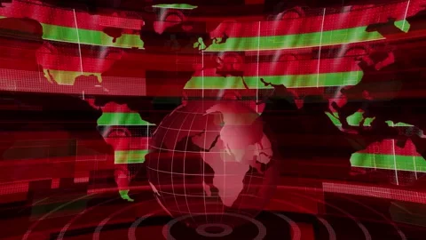Malawi flag news technology earth map animated background Stock Footage 264607053