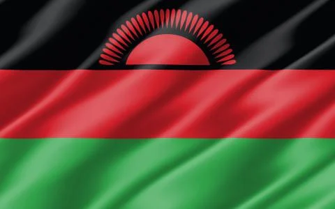 Malawi flag vector graphic. Rectangle Malawian flag illustration Stock Illustration