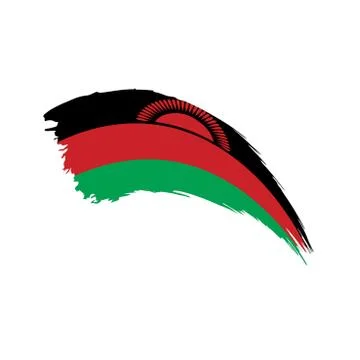 Malawi flag, vector illustration Stock Illustration