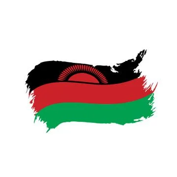 Malawi flag, vector illustration Stock Illustration