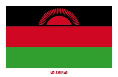 Malawi Flag Vector Illustration on White Background. Malawi National Flag. Stock Illustration