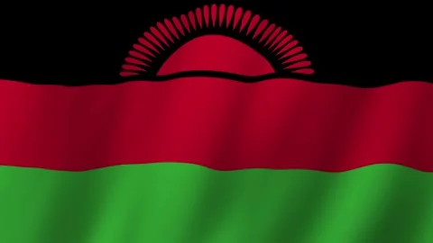 Malawi Flag Waves, Reflecting Hope and Freedom Stock-Footage 278030865