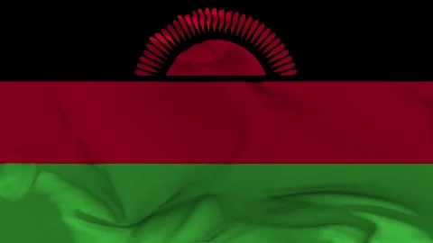 Malawi Flag Waving in Slow Motion Loop Animation Stock Footage 340910762