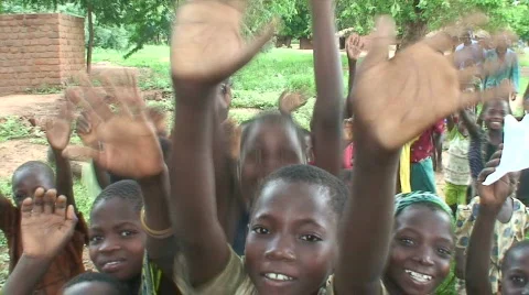Malawi: happy african children 1 Stock Footage