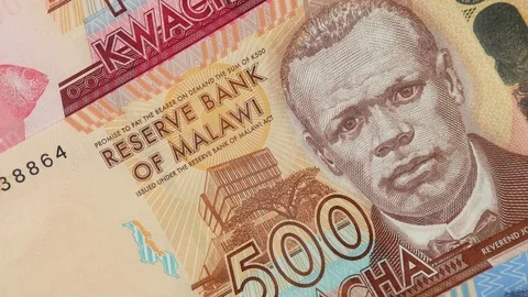 Malawi kwacha notes rotating. Malawian currency, money Stock Footage 105958192
