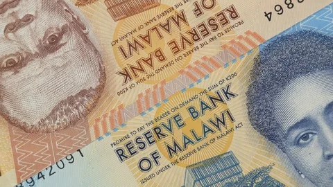 Malawi kwacha notes rotating. Malawian currency, money Video stock 105958402