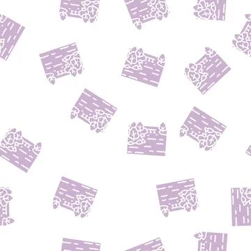 Malawi lake glyph seamless pattern Stock Illustration