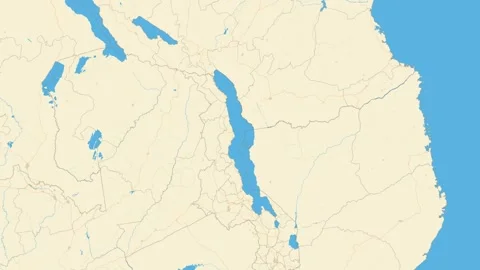 Malawi lake map, Central Africa lake Stock Footage 309357271
