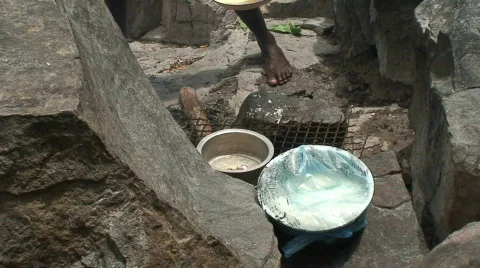 Malawi: making food on fire 2 Stock Footage 363086