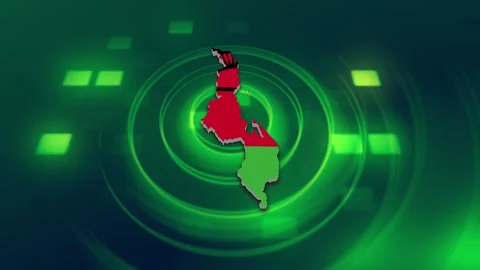 Malawi Map and Flag Background Stock Footage 344029015