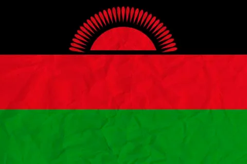 Malawi  paper  flag Stock Illustration