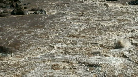 Malawi: stream of water in mountain river 3 Stock Footage 685895