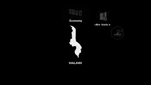 Malawi technology map with animated charts Stock Footage 340984985