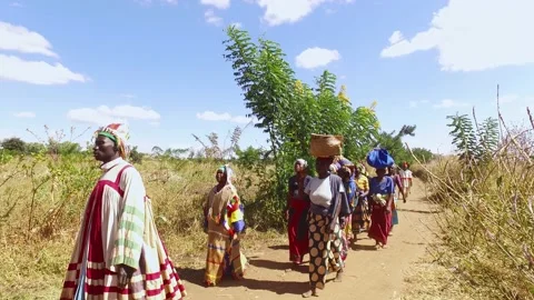 Malawi - Village Life - Devotees Stock Footage 194882631