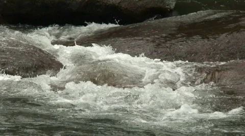 Malawi: water stream of a river in rock 1a Stock Footage 420835