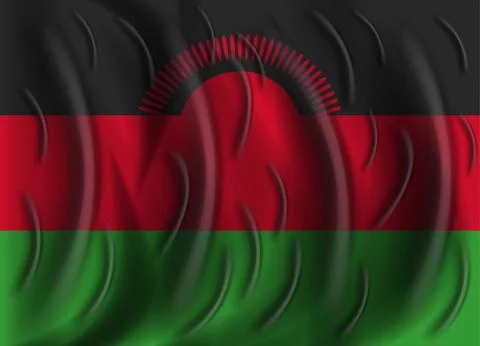 Malawi wind flag Stock Illustration