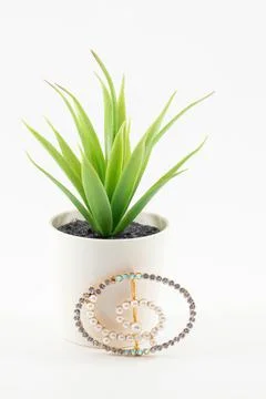 A malay costume button isolated on white background Stock Photos