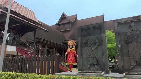 Malay girl dancing Stock Footage 215322301