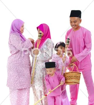 Malay raya family Stock Photos