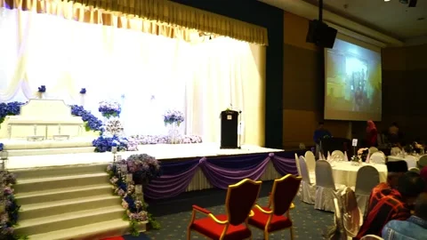 Malay wedding setting Stock Footage 146076089