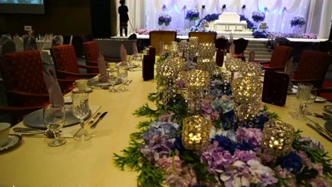 Malay Wedding Table Decoration Stock Footage 146073682