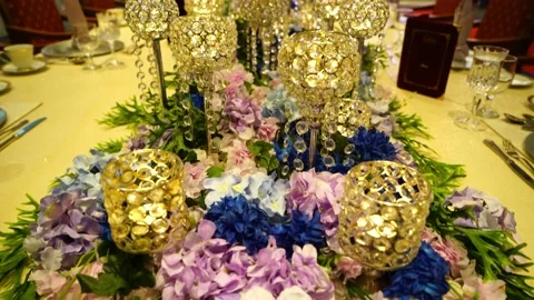 Malay Wedding Table Decoration Stock Footage 146074640