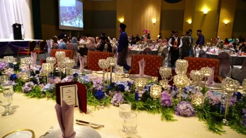 Malay Wedding Table Decoration Stock Footage 146075026