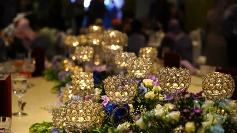 Malay Wedding Table Decoration Stock Footage 146076969