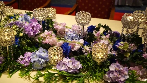Malay Wedding Table Decoration Stock Footage 146079340