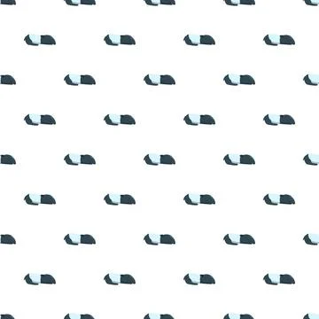 Malayan tapir pattern on white background Illustrazione stock