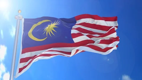 Malaysia animated flag pack in 3D and gr... | Stock Video | Pond5