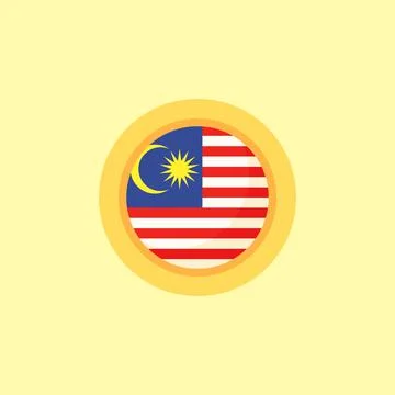 Malaysia - Circular Flag Stock Illustration