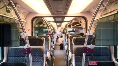 Malaysia empty train in slow motion from inside Stock Footage 60953234