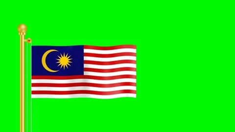 Malaysia flag animation Stockbeeldmateriaal 197559821