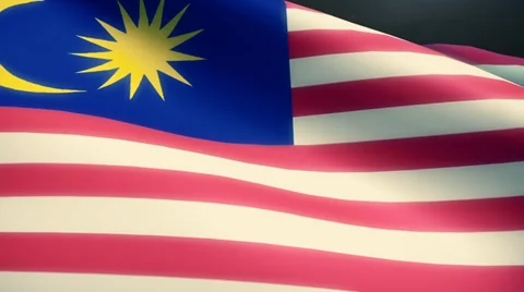 Malaysia  Flag Animation Loop Stock Footage 38008542