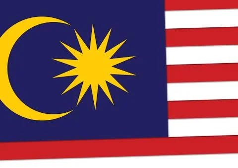 Malaysia flag background with material design Stock Illustration