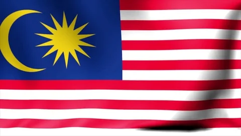 Malaysia Flag. Background Seamless Looping Animation. 4K High Definition Video Stock Footage 71968006