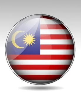 Malaysia flag button Stock Illustration