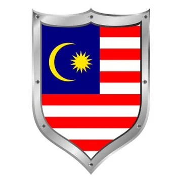 Malaysia flag button. Illustrazione stock