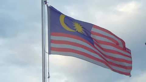 Malaysia Flag close up Stock Footage 120000820
