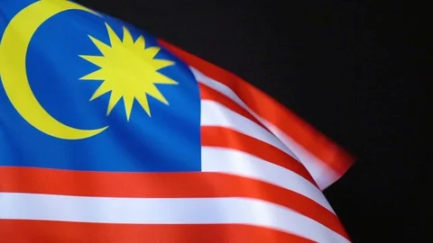 Malaysia Flag Flapping Stock Footage 118970282