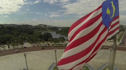 Malaysia flag Stock Footage 41272369