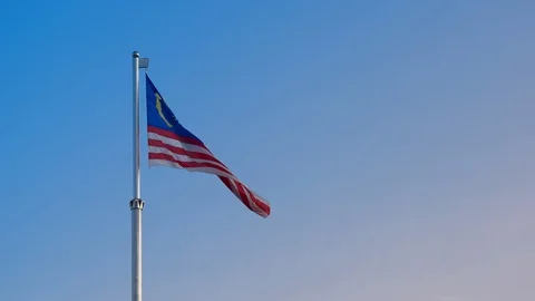 Malaysia flag Video stock 95409235