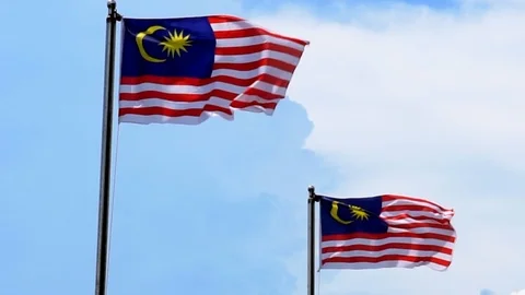 Malaysia flag Stock Footage 108464215