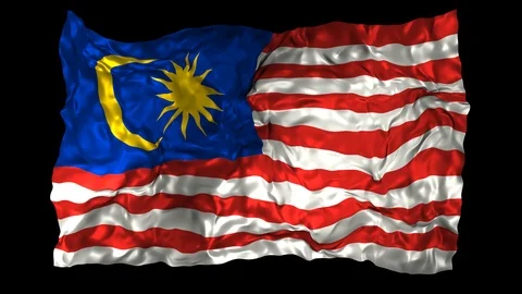 Malaysia flag Stock Footage 110822613