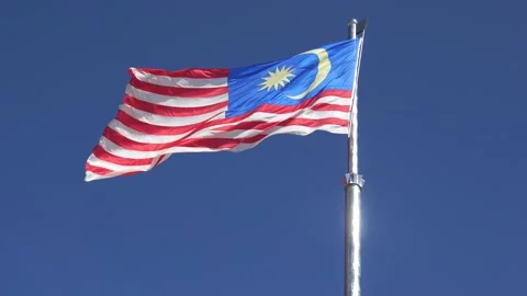 Malaysia flag Stock Footage 146689047